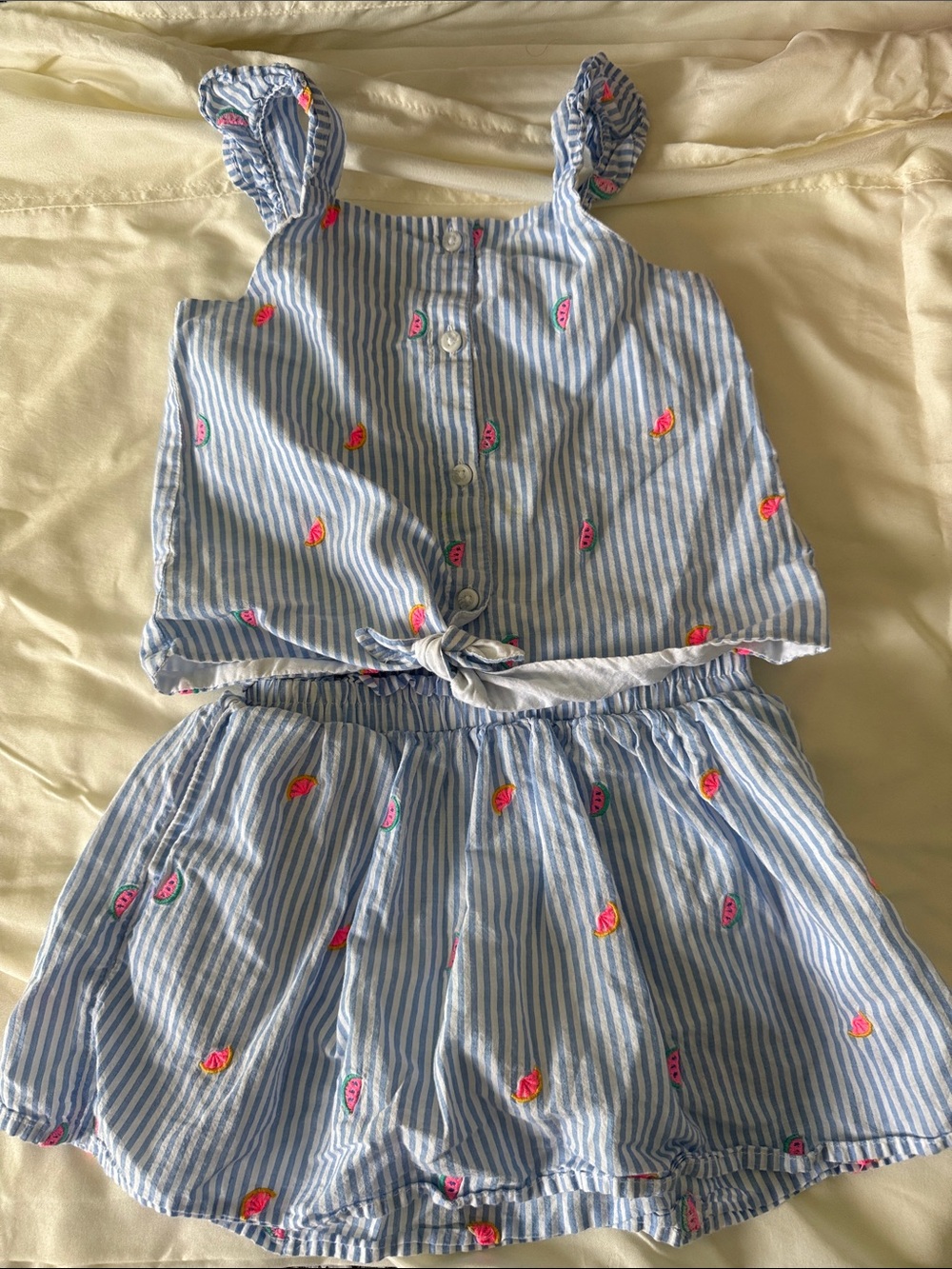 Cat & Jack Blue and White Striped Set